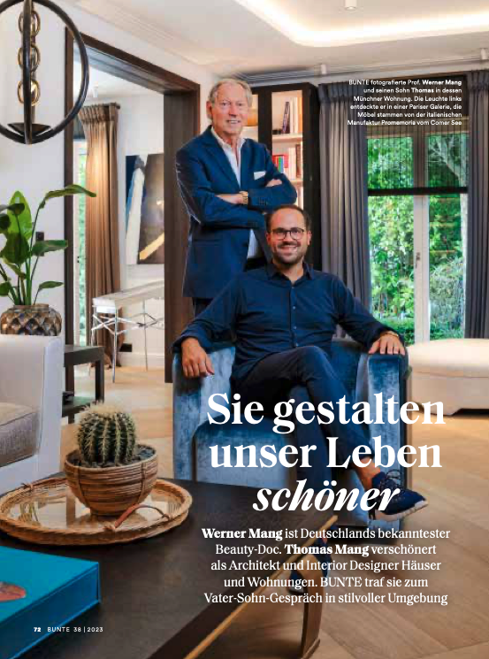 Schönheitschirurg Werner Mag mit Architekt und Interior Designer Thomas Mang in BUNTE